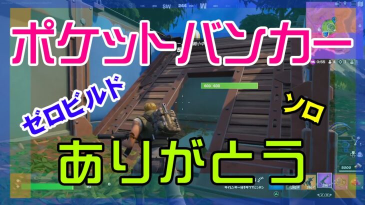 【Fortnite】ポケットバンカーに命を救われるゼロビルド・ソロ攻略/マイクなし/バトルロイヤル/Battle Royale/Solo/PS4【フォートナイト】