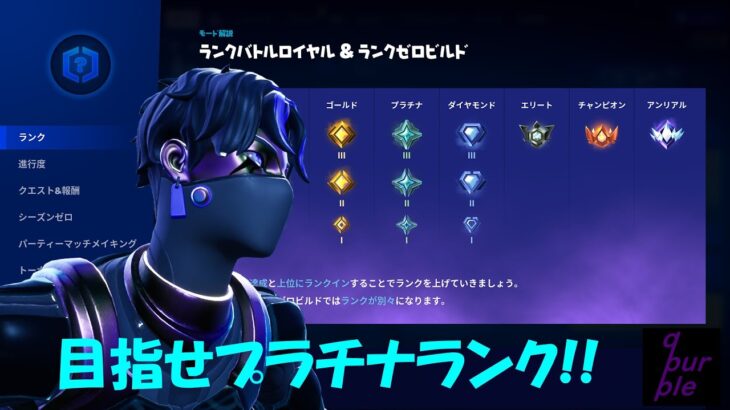 【フォートナイト/Fortnite】下手くそな私がソロデュオゼロビルドでプラチナ目指す！【第1夜】