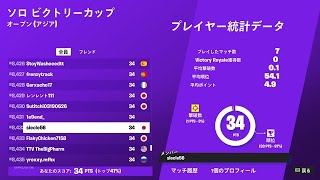 【フォートナイト】ソロ ビクトリーカップ sess#4