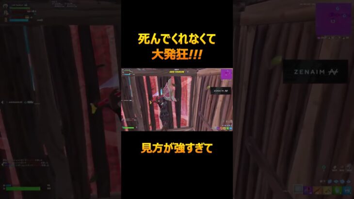 【音量注意】死んでくれなくて大発狂！！！【FORTNITE/フォートナイト】#shorts  #みにぴよ #ふーくん #Rura #fortnite  #フォートナイト #トリオキャッシュ