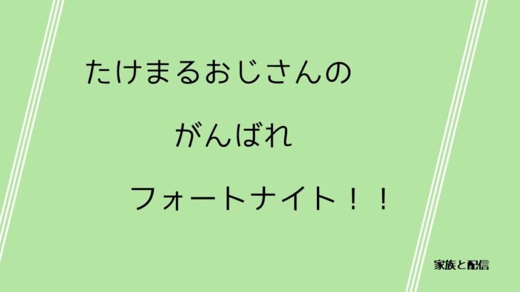 たけまるおじさんのがんばれフォートナイト　夫婦デュオ配信