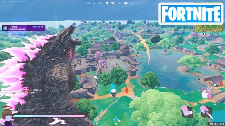 ゴジラとして咆哮する【フォートナイト Fortnite ゴジラ】